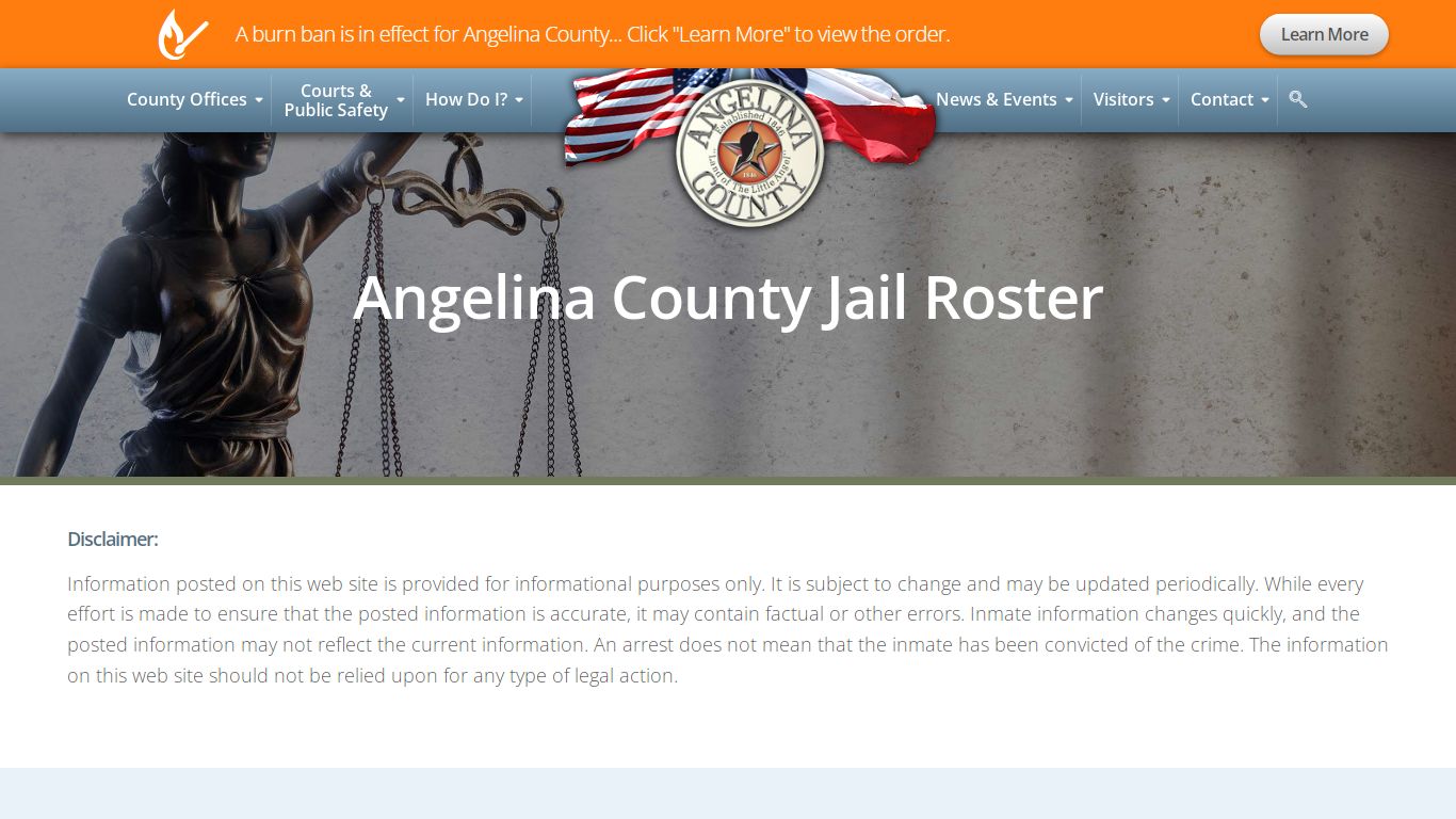 Jail Roster - Angelina County